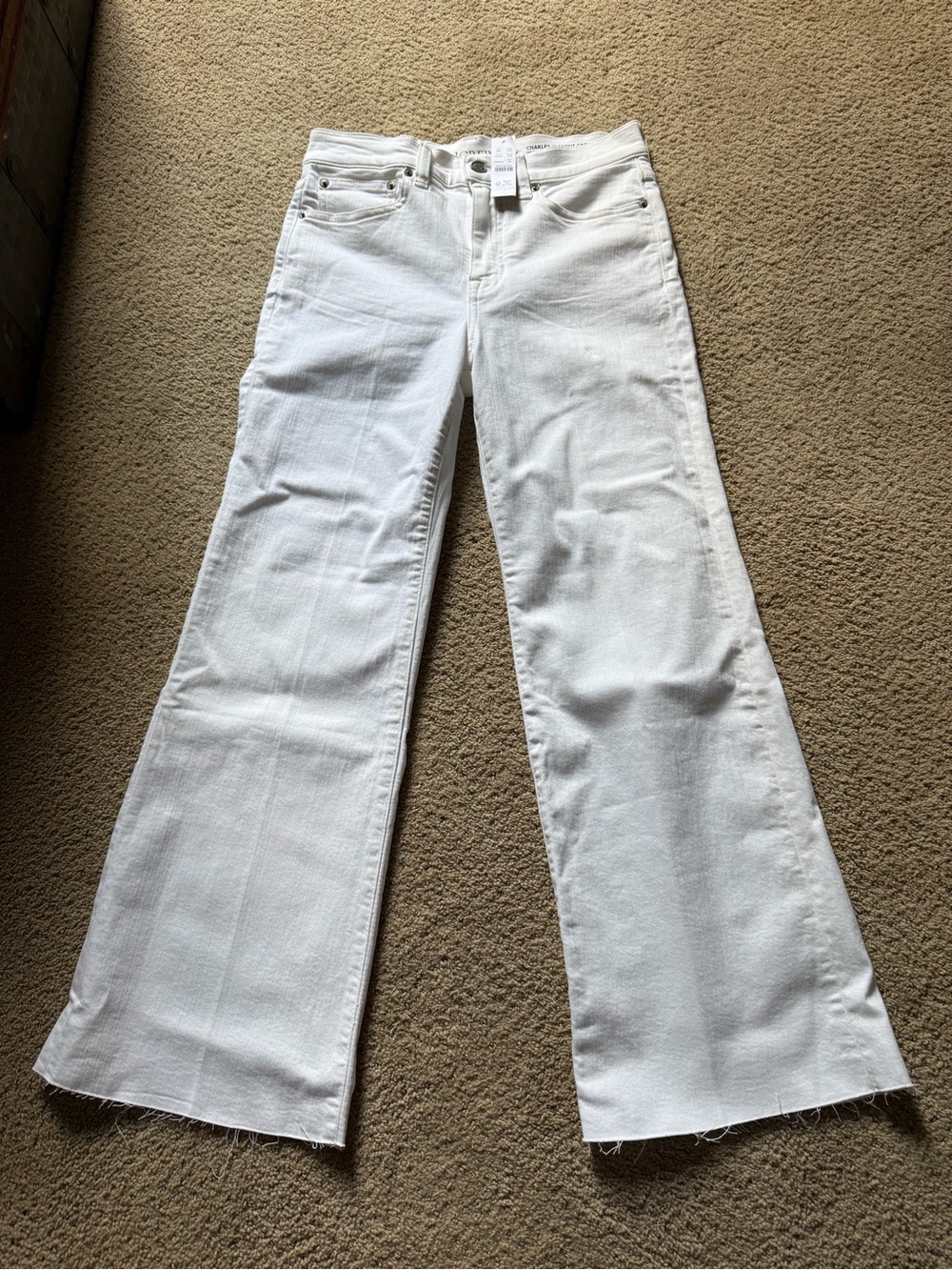 J. Crew White Wide-Leg Jeans